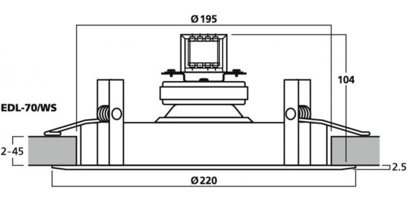 EDL-70/WS, pA ceiling speaker