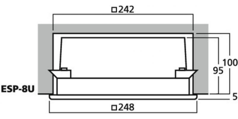 ESP-8U, pA wall and ceiling speaker for flush mounting