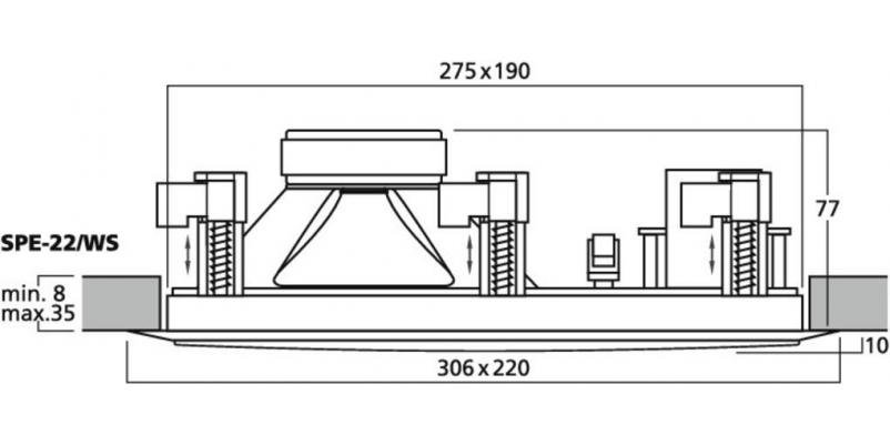 SPE-22/WS, hi-fi wall and ceiling speaker