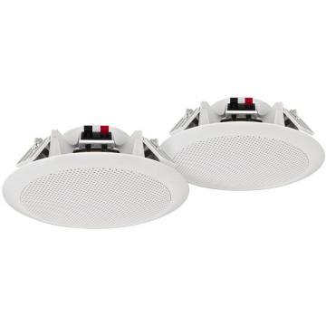Monacor SPE-264/WS, weatherproof pair of PA ceiling speakers, heat-resistant up to 100 °C - 4 Ω : 90 WMAX